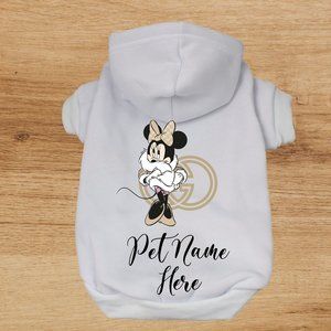 NWT Custom Minnie Mouse dog hoodie